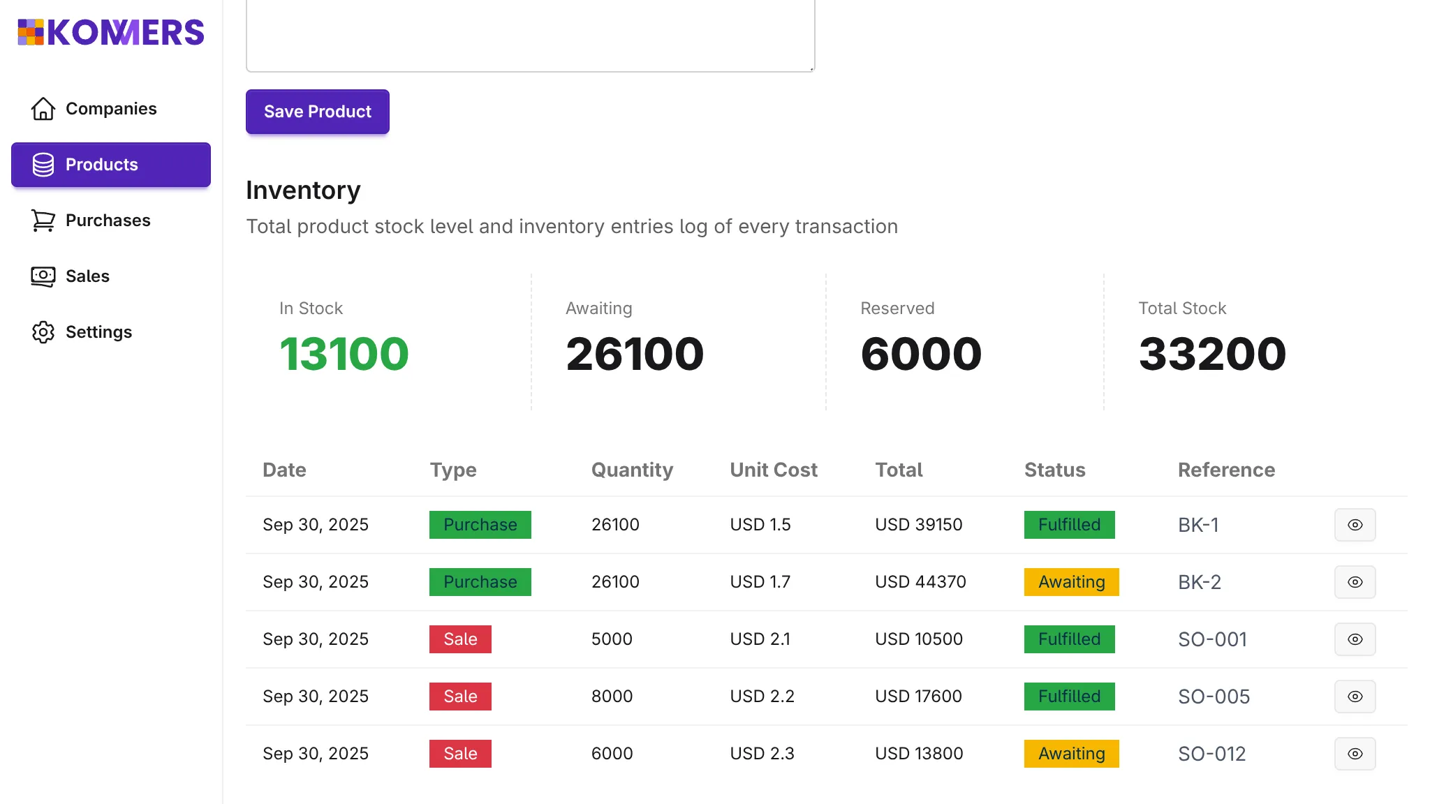 Inventory Tracking