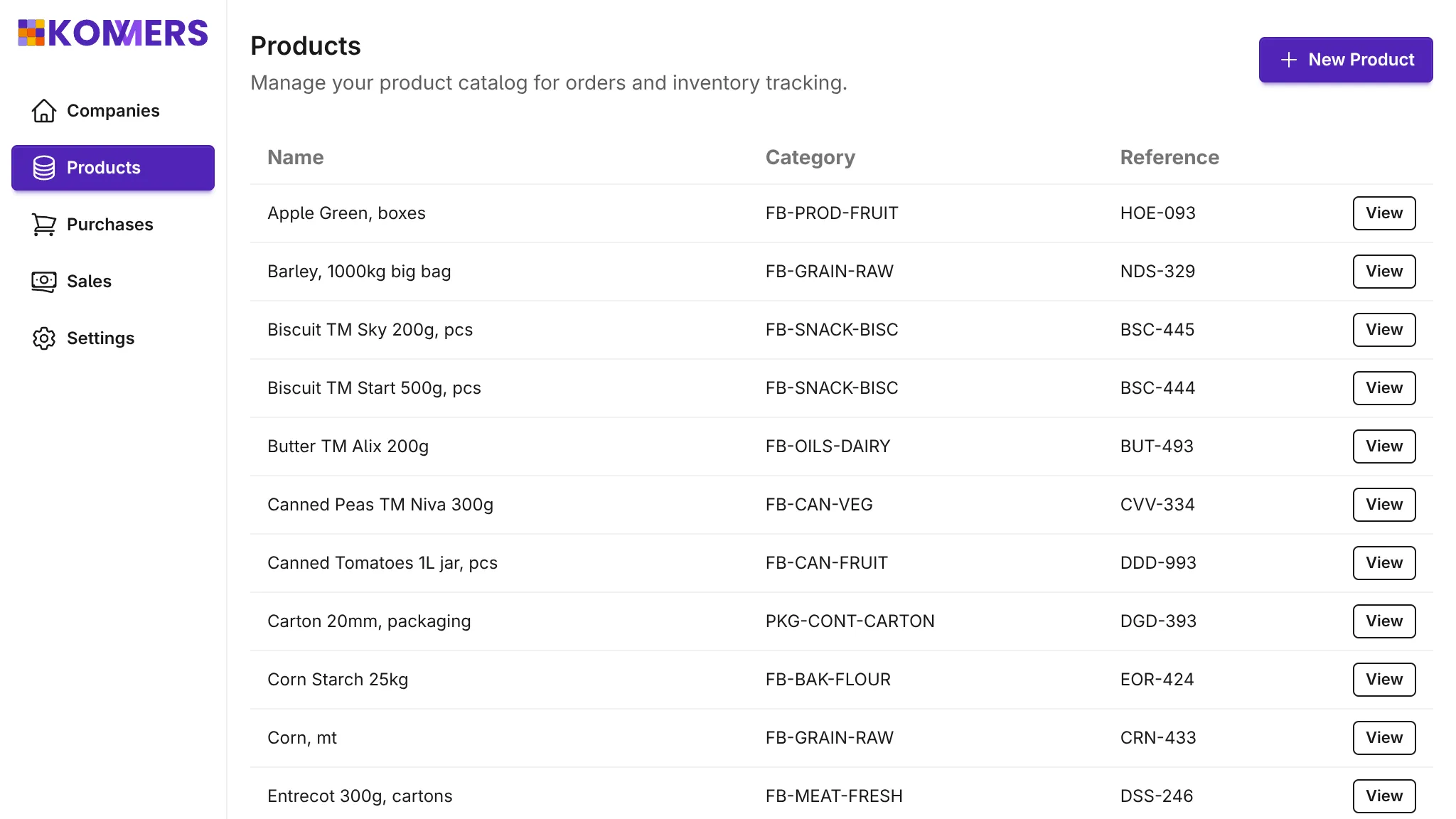 Product Catalog